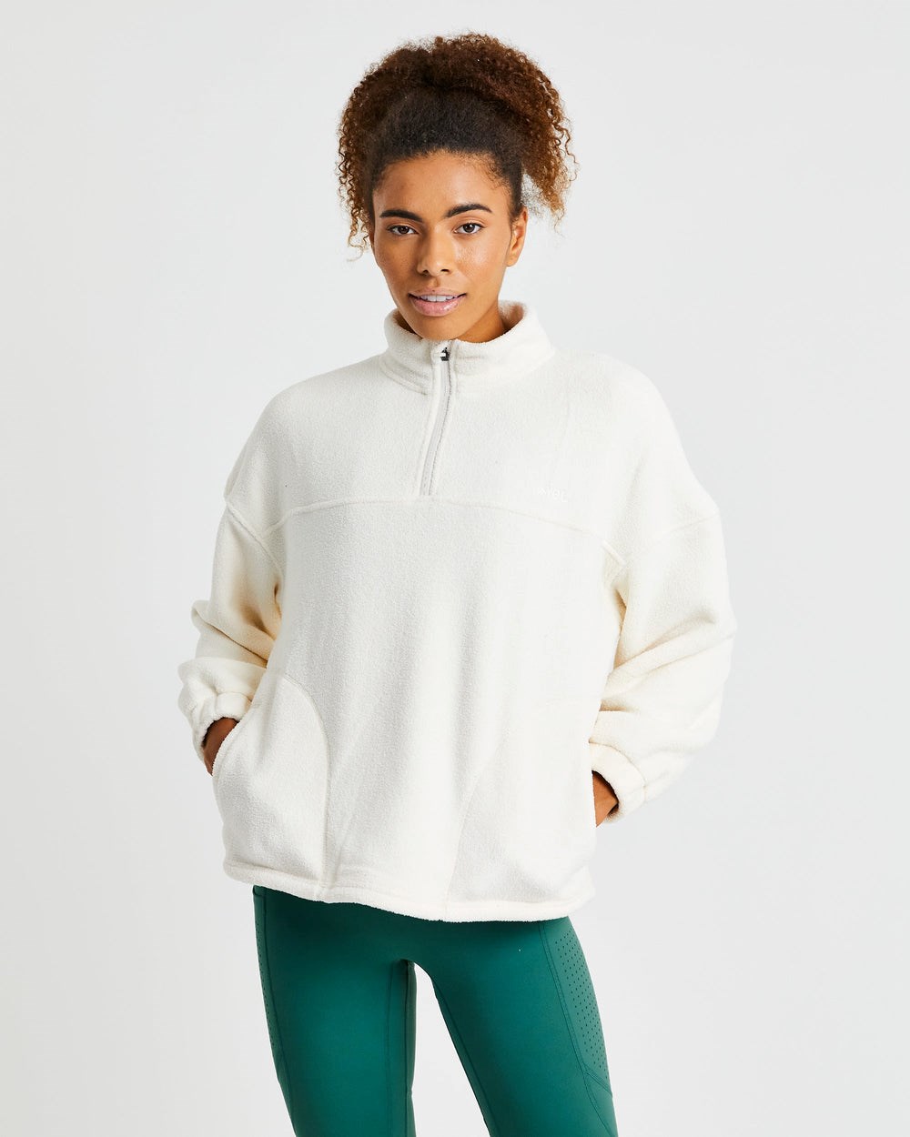 AYBL Effortless Oversized Fleece Weiß | 906-YGCFLN