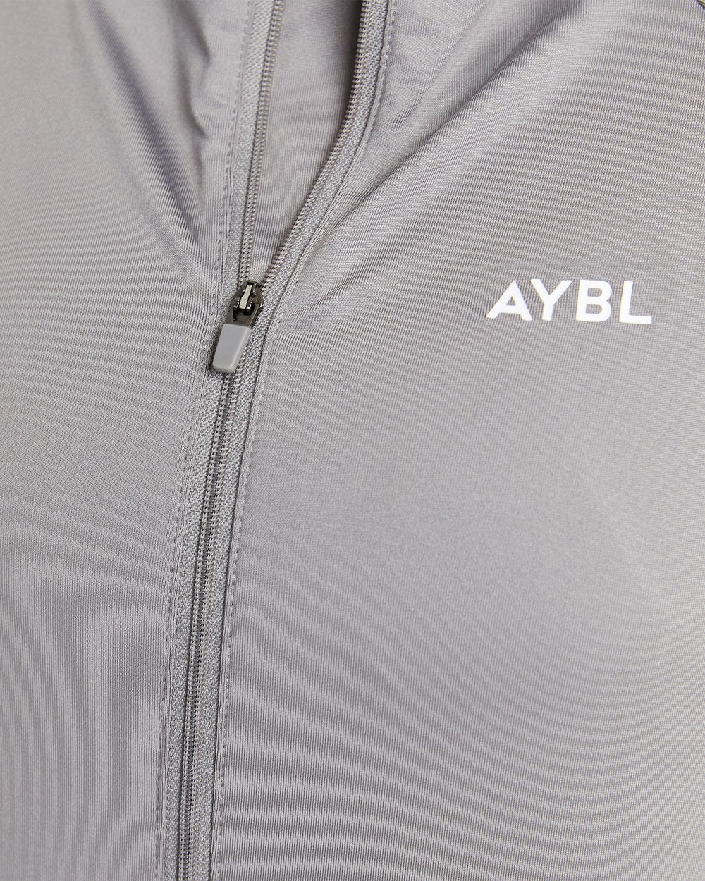 AYBL Effortless Zip Jacket Grau | 487-GDFNKZ