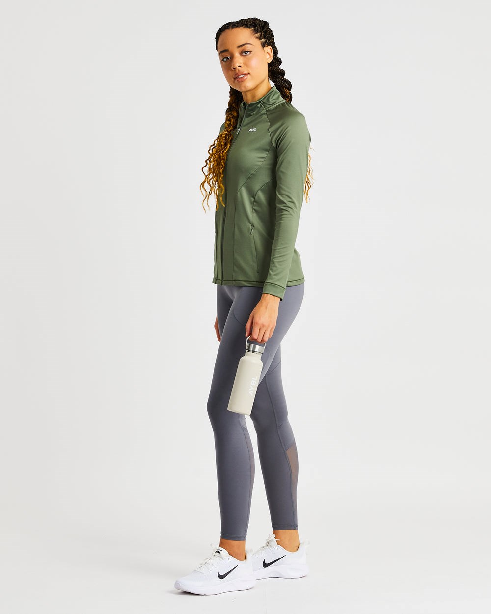 AYBL Effortless Zip Jacket Olivgrün Grün | 213-YSZOVP