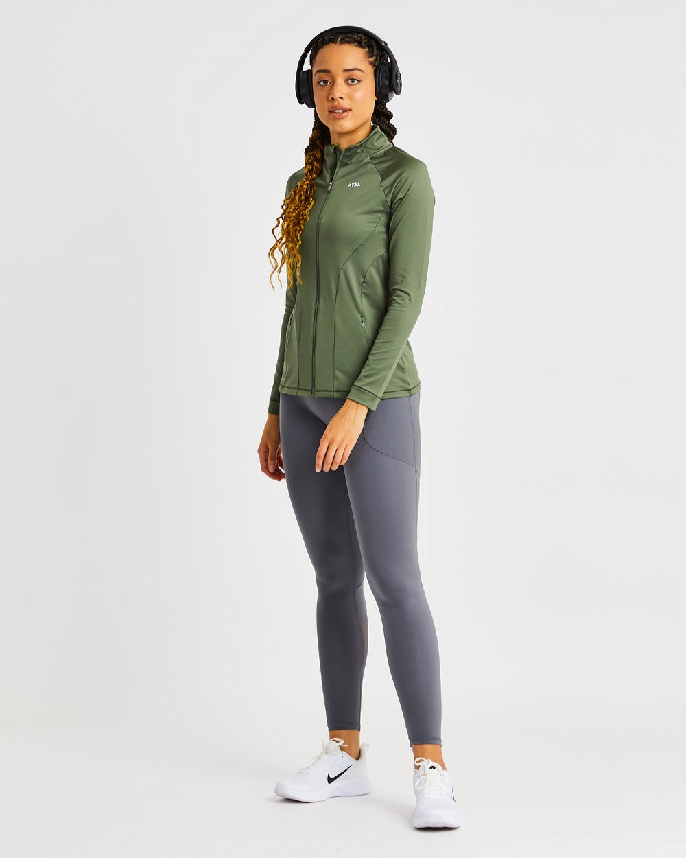 AYBL Effortless Zip Jacket Olivgrün Grün | 213-YSZOVP