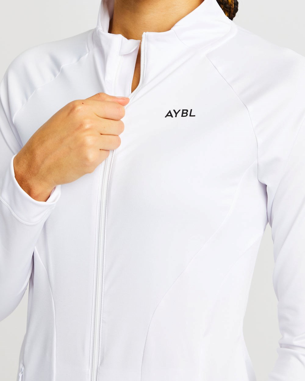 AYBL Effortless Zip Jacket Weiß | 976-YHDARB