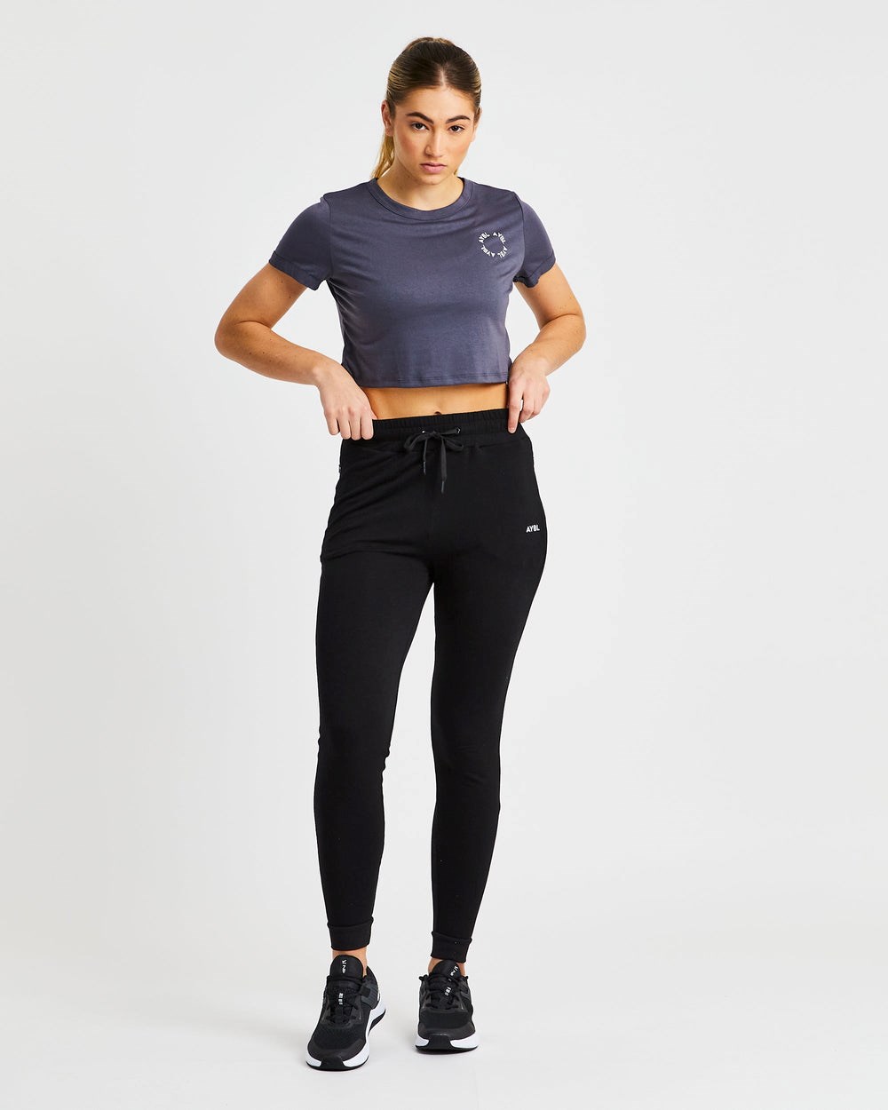 AYBL Element Crop Top Charcoal | 374-SUAXZF