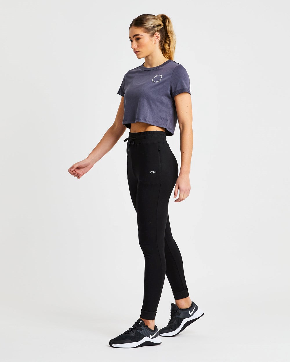 AYBL Element Crop Top Charcoal | 374-SUAXZF