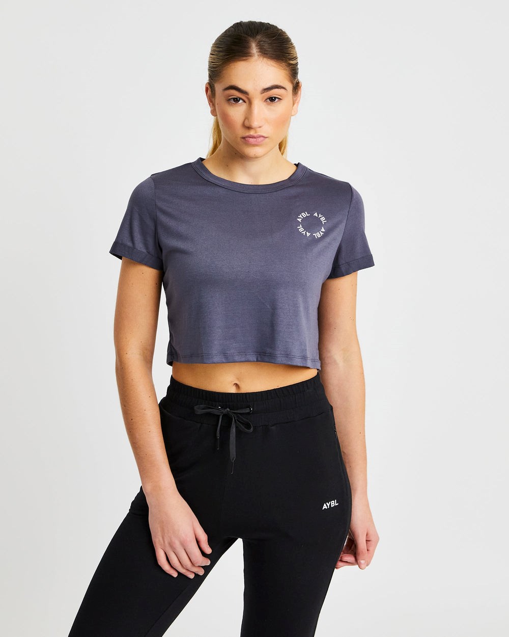 AYBL Element Crop Top Charcoal | 789-VZCKAN