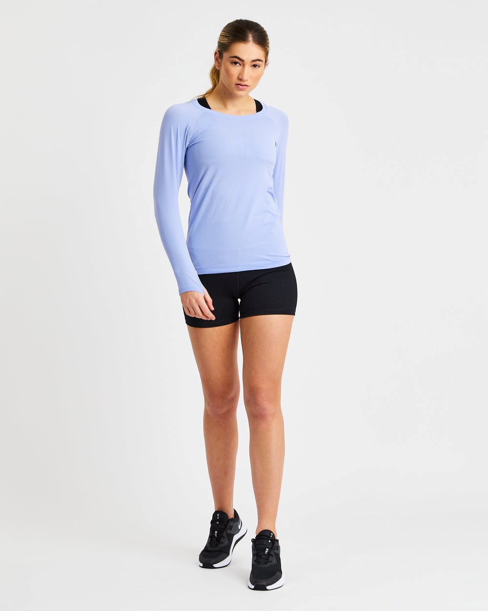 AYBL Embrace Seamless Long Sleeve T Shirt Blau | 136-IGNKCP