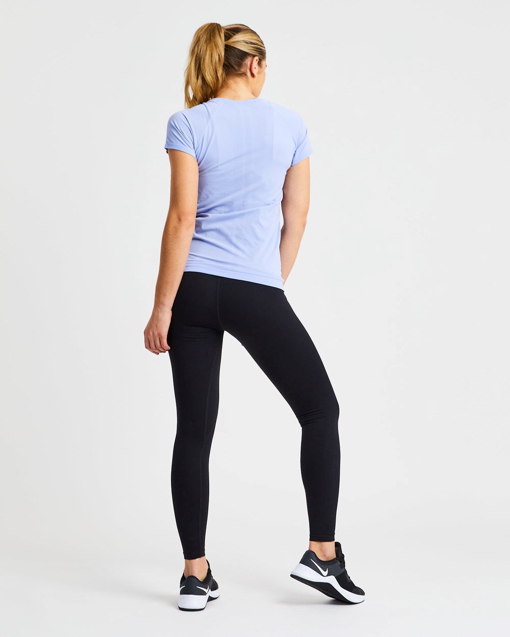 AYBL Embrace Seamless T Shirt Blau | 082-XMLHYV