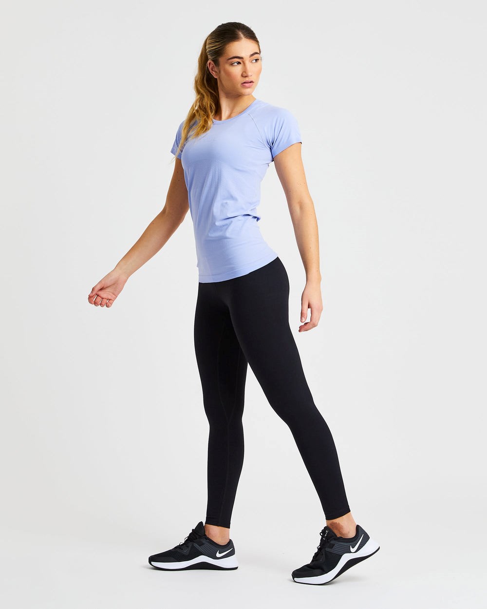 AYBL Embrace Seamless T Shirt Blau | 082-XMLHYV