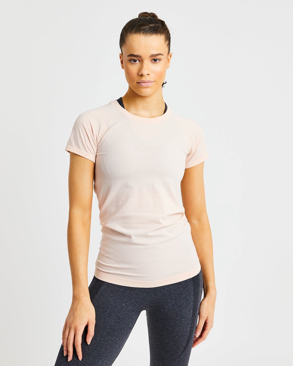 AYBL Embrace Seamless T Shirt Soft Peach | 476-KCUOTJ