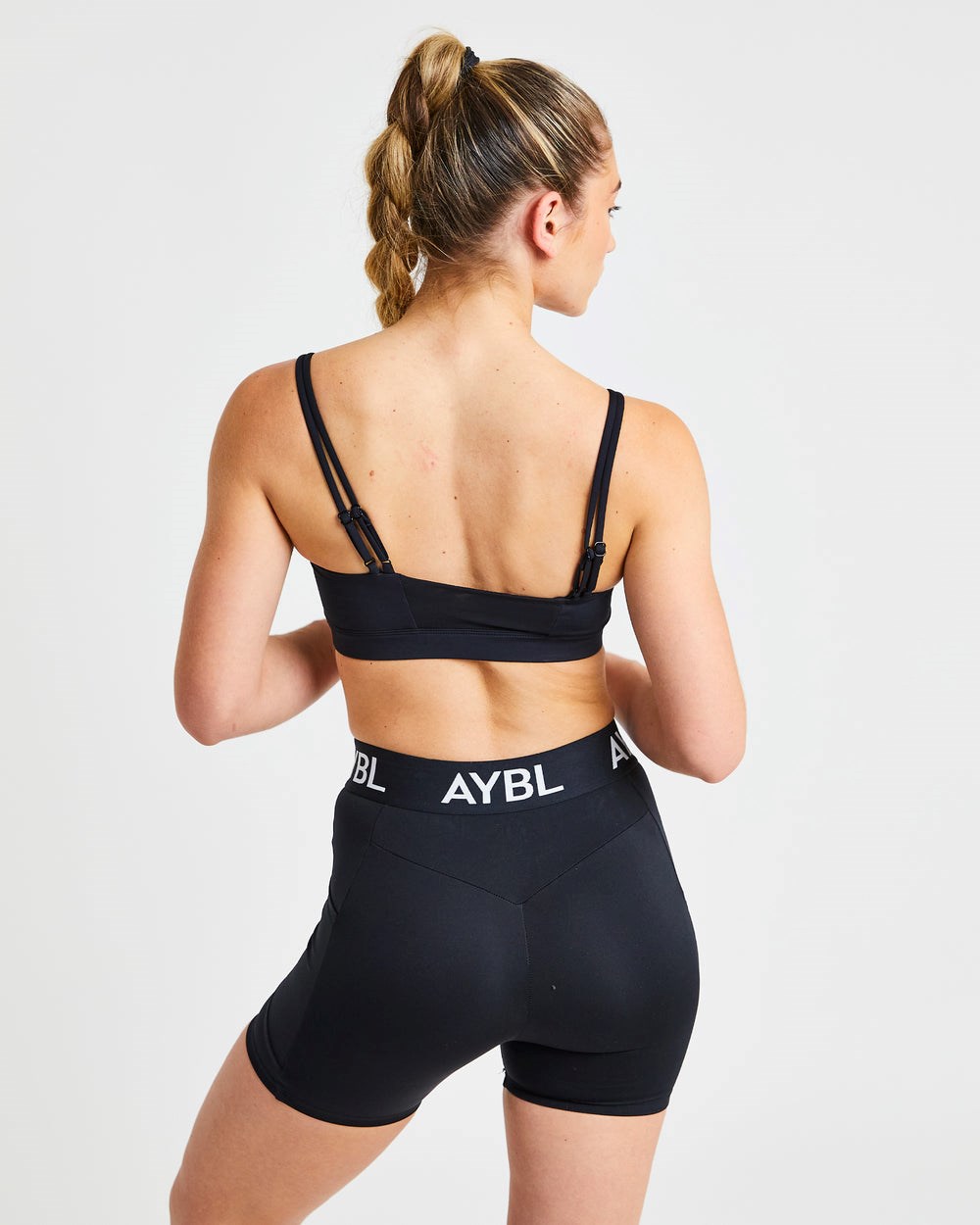 AYBL Essential Bandeau Sports Bra Schwarz | 832-KHMYAB