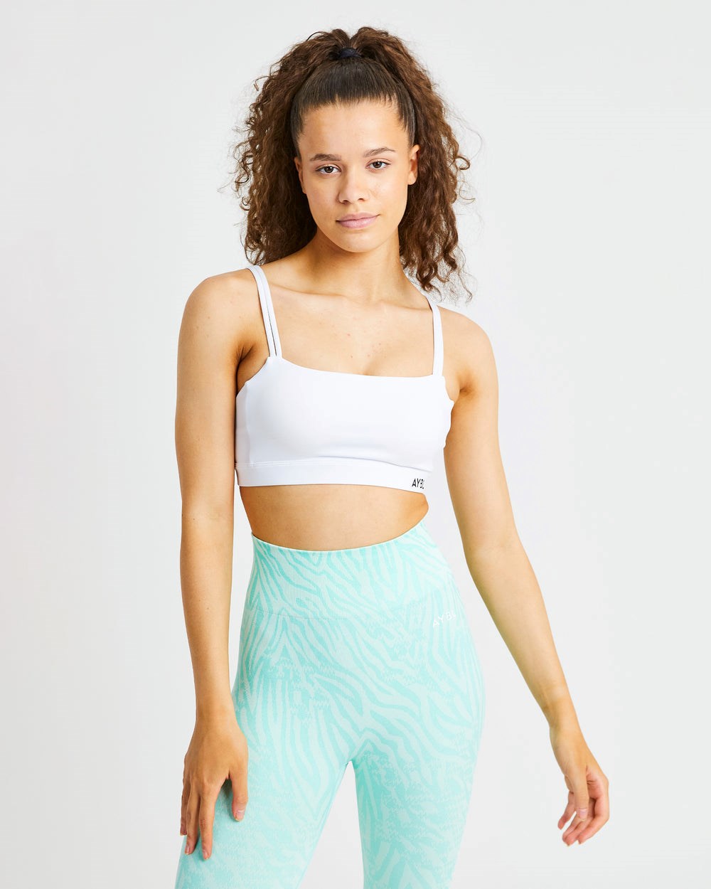 AYBL Essential Bandeau Sports Bra Weiß | 942-OWSFHB