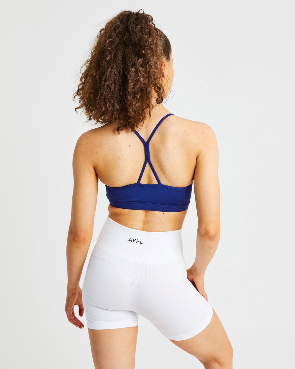 AYBL Essential Ruched Sports Bra Navy | 496-ADMITY