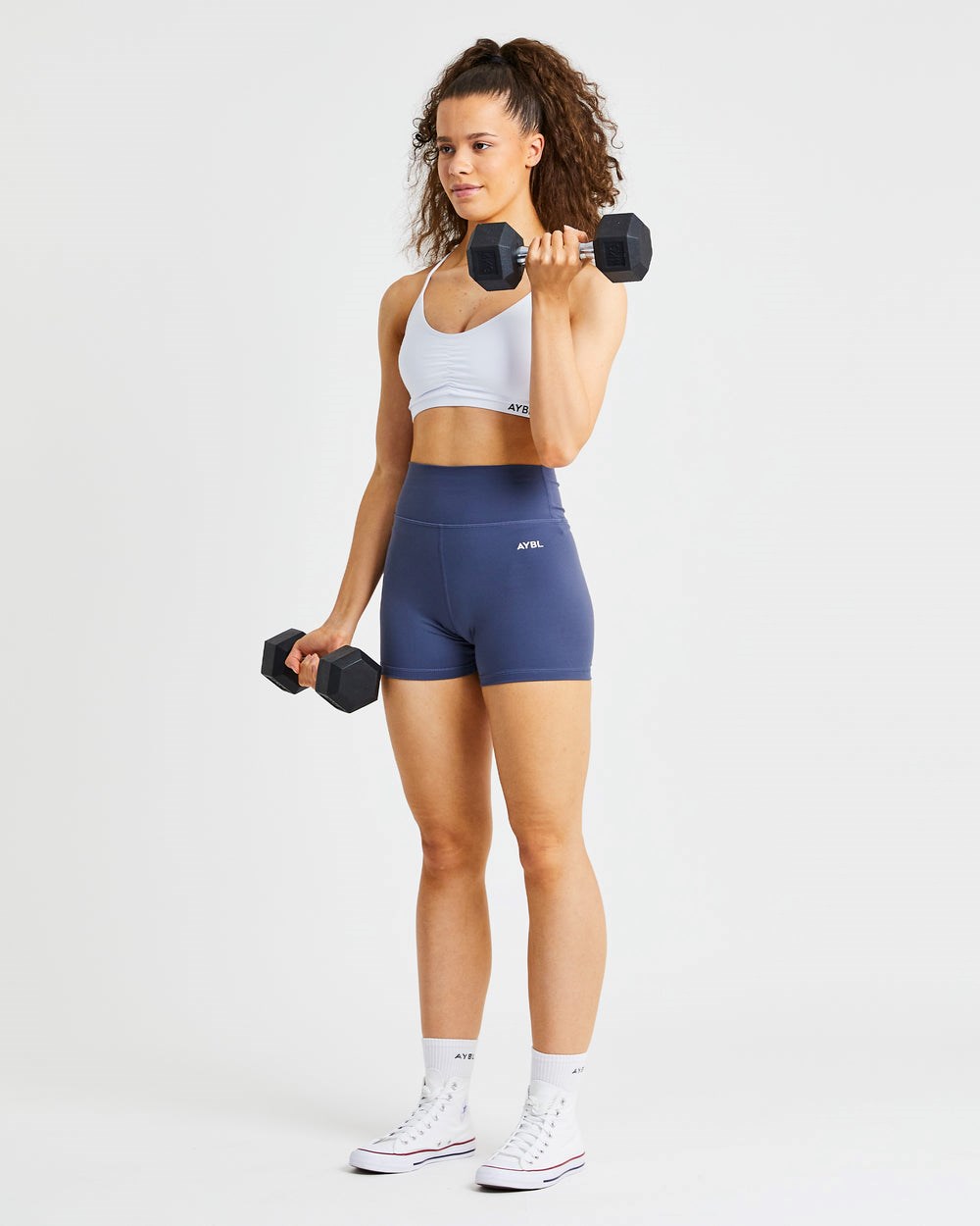 AYBL Essential Ruched Sports Bra Weiß | 431-CPOKYH