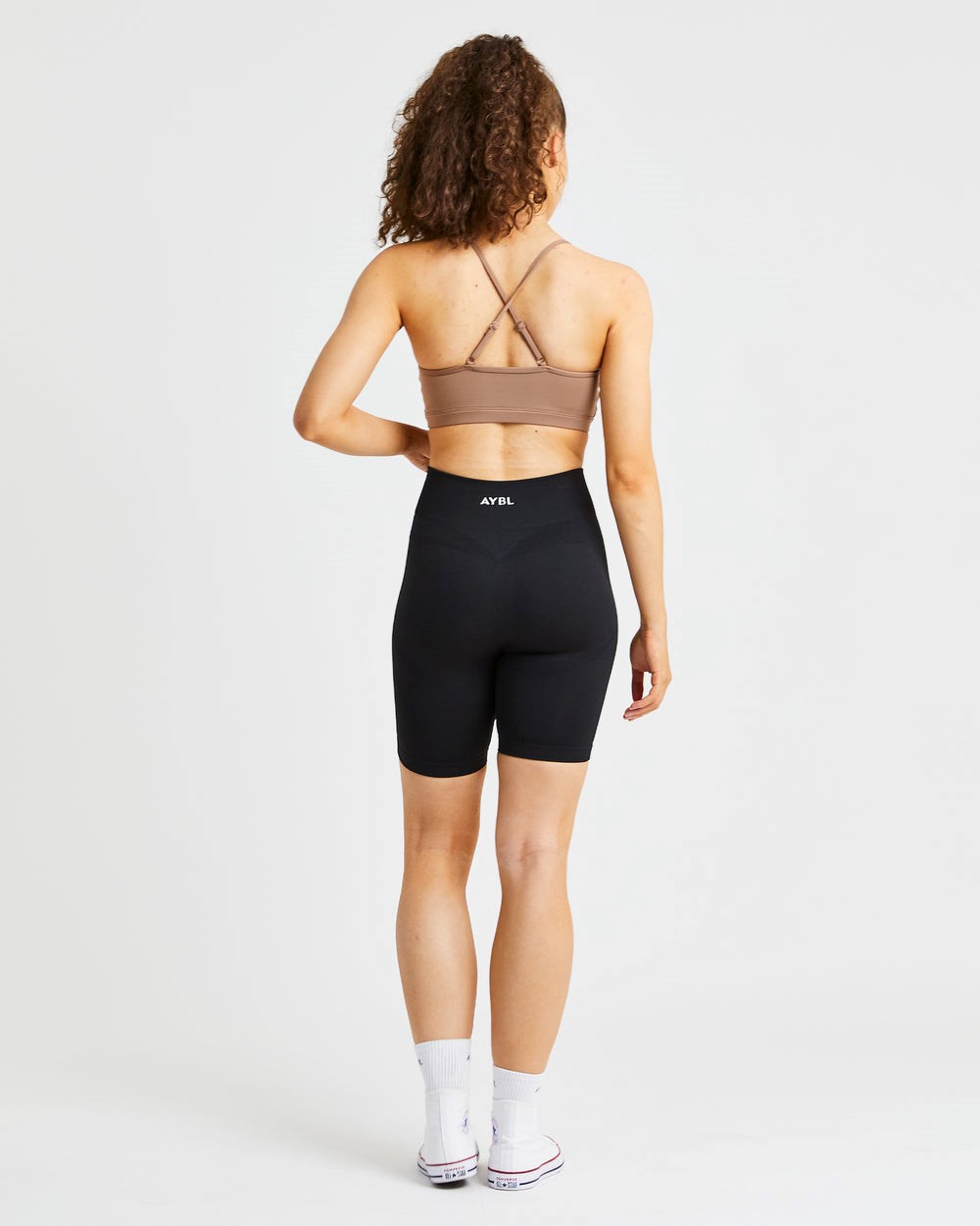 AYBL Essential V Neck Sports Bra Braun | 815-AKLWBV