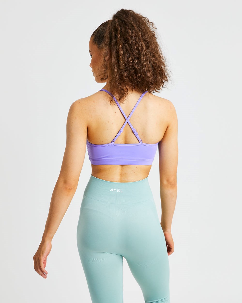 AYBL Essential V Neck Sports Bra Lila | 207-HYARNE