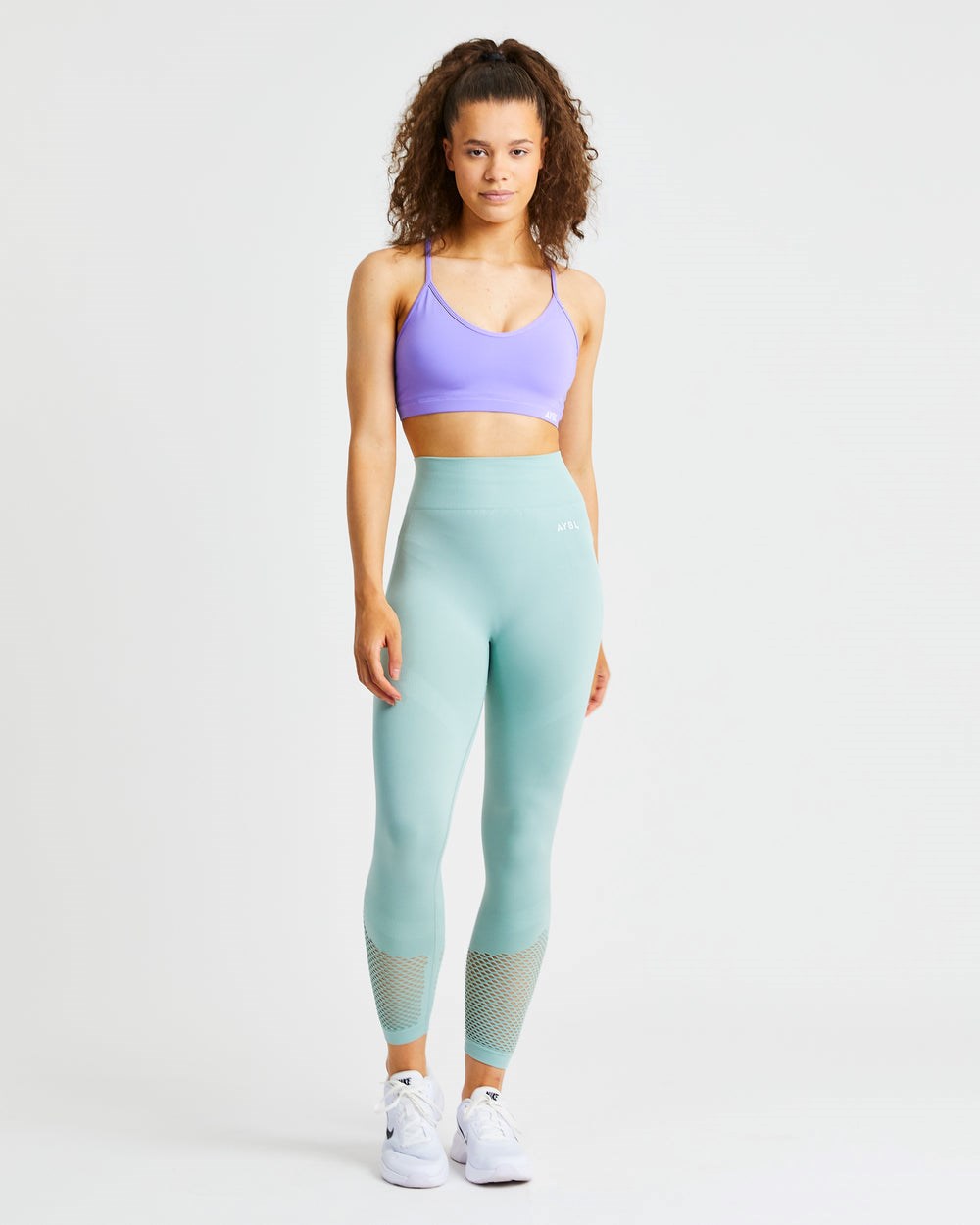 AYBL Essential V Neck Sports Bra Lila | 207-HYARNE