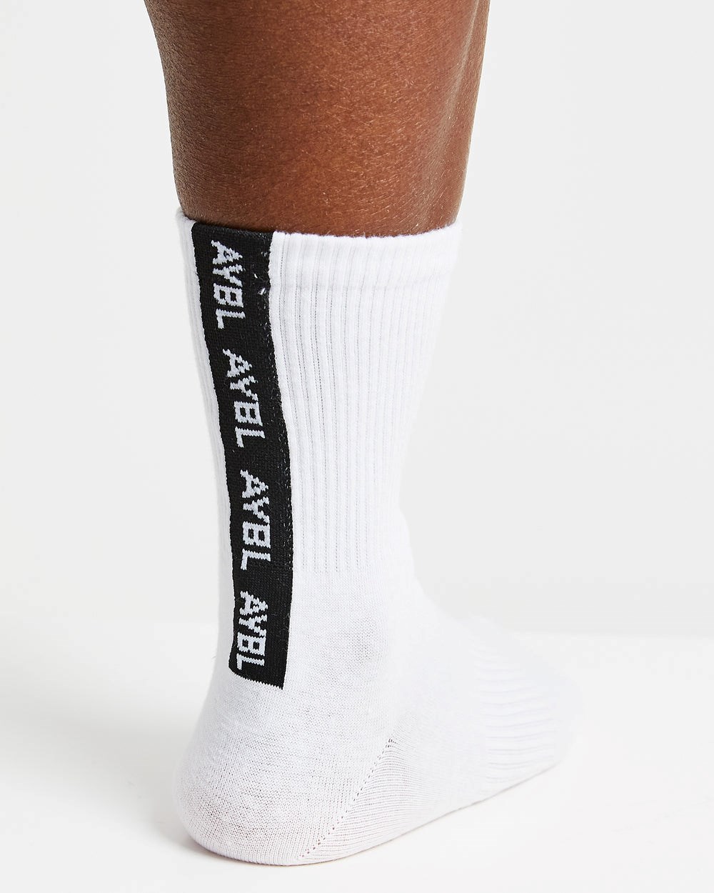 AYBL Everyday Back Stripe Crew Socks (3 Pack) Weiß | 261-WZQXFB