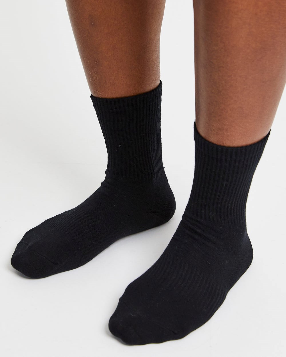 AYBL Everyday Back Stripe Crew Socks (3 Pack) Schwarz | 731-FWUTNK