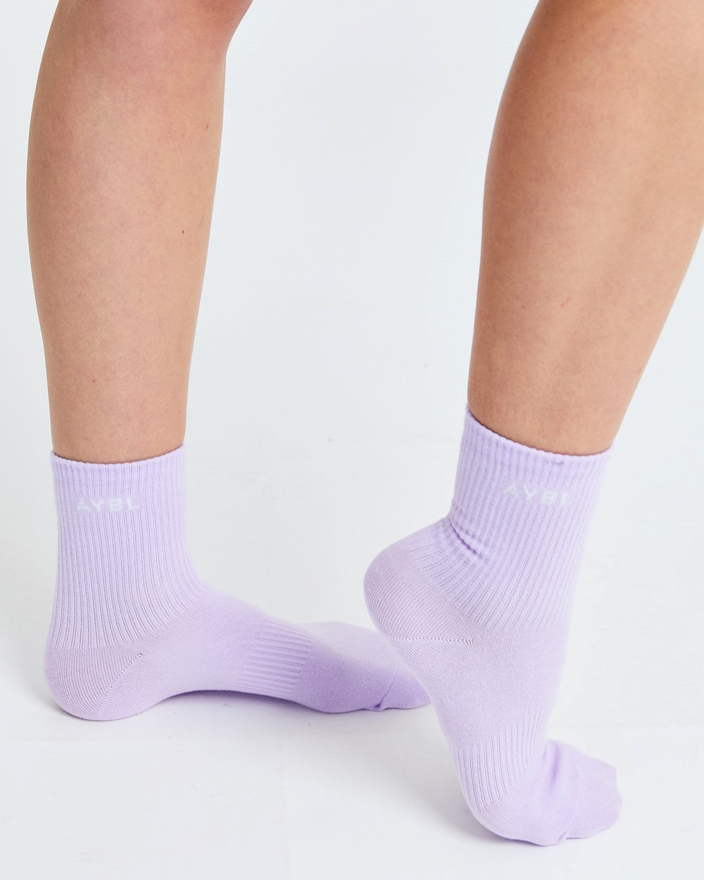 AYBL Everyday Crew Socks (3 Pack) Lila | 629-RBYCZO