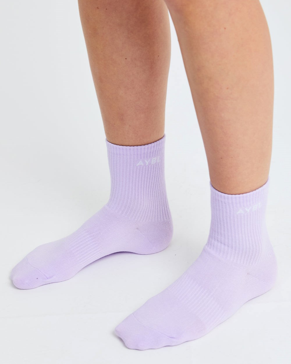 AYBL Everyday Crew Socks (3 Pack) Lila | 629-RBYCZO