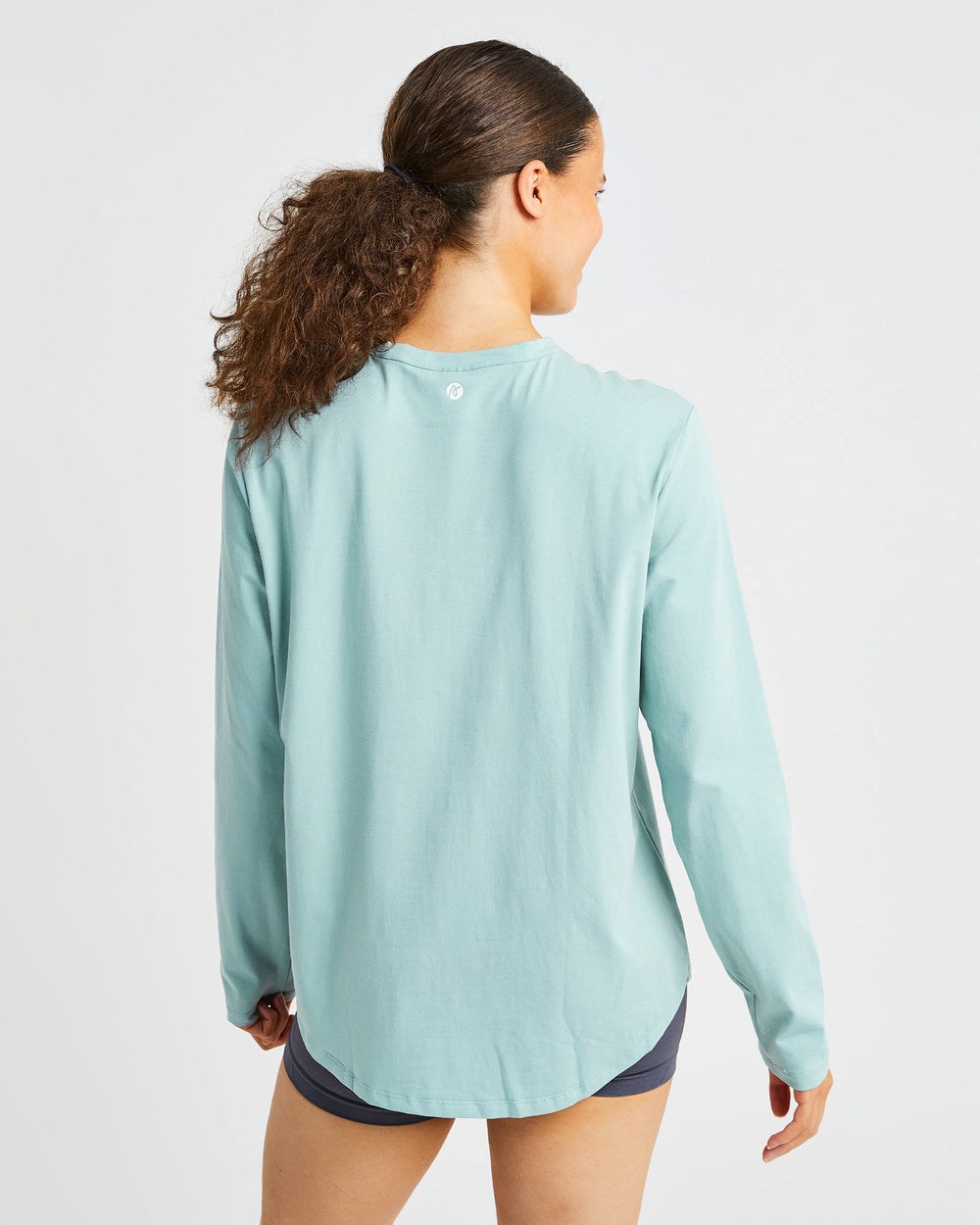 AYBL Everyday Oversized Long Sleeve T Shirt Soft Sage | 028-OAHIDV