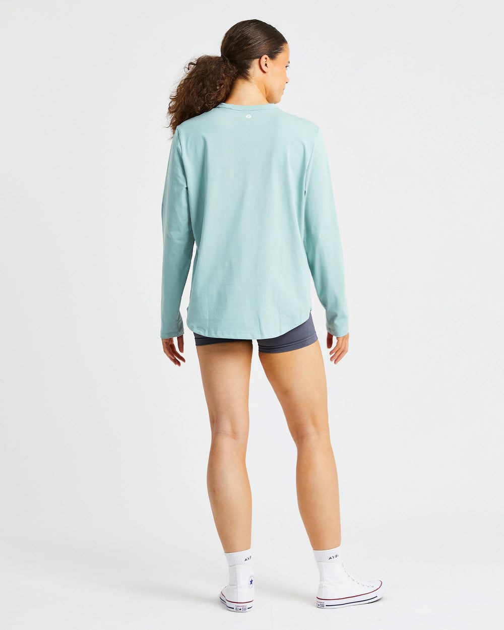 AYBL Everyday Oversized Long Sleeve T Shirt Soft Sage | 028-OAHIDV