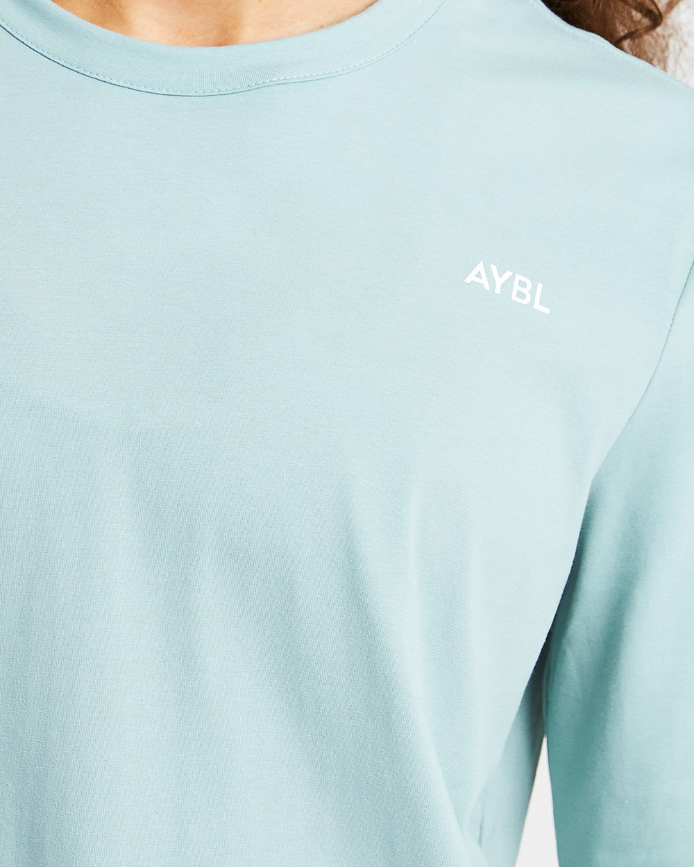 AYBL Everyday Oversized Long Sleeve T Shirt Soft Sage | 028-OAHIDV