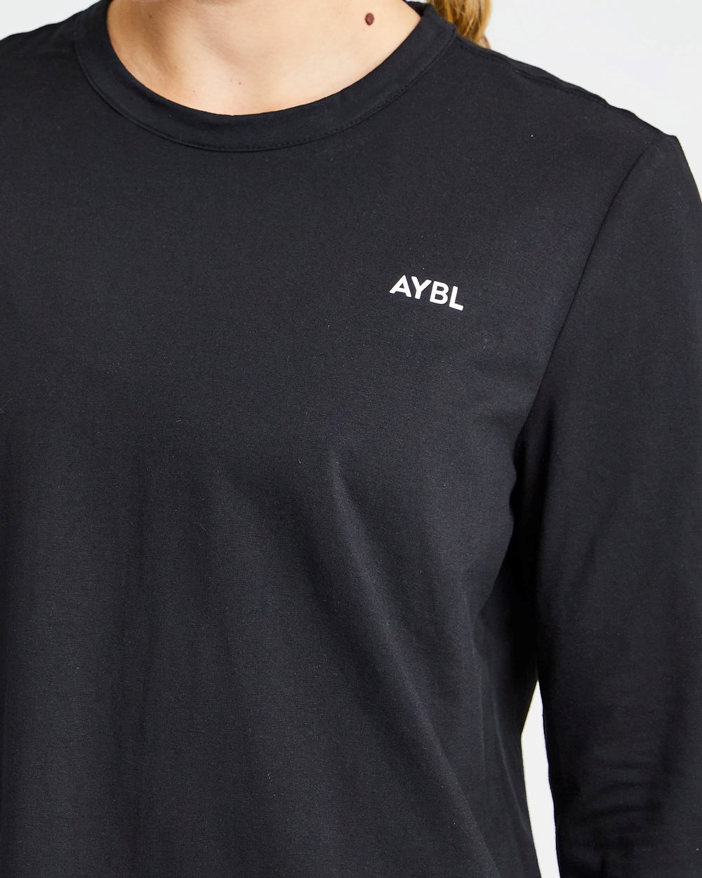 AYBL Everyday Oversized Long Sleeve T Shirt Schwarz | 351-ONUKLQ