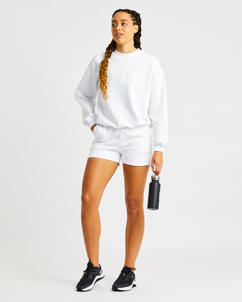 AYBL Everyday Oversized Shorts Weiß | 014-QTLCBH