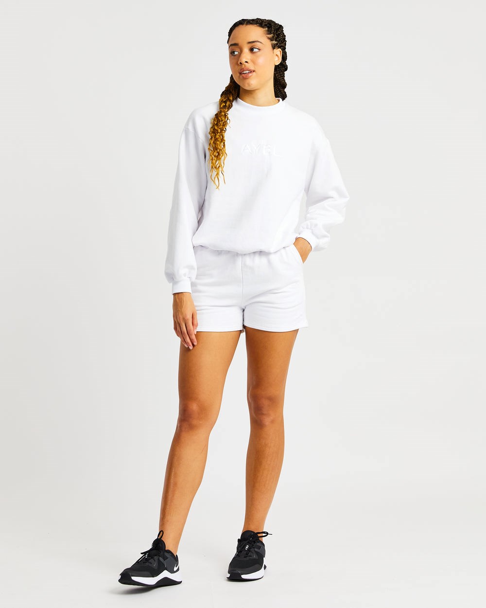 AYBL Everyday Oversized Shorts Weiß | 014-QTLCBH