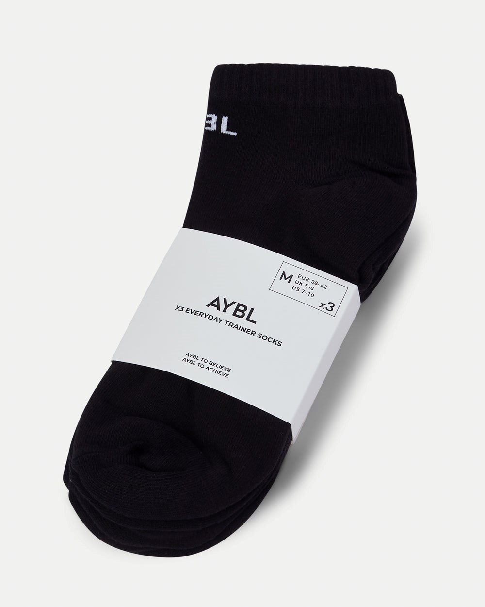 AYBL Everyday Trainer Socks (3 Pack) Schwarz | 239-YZRNAV