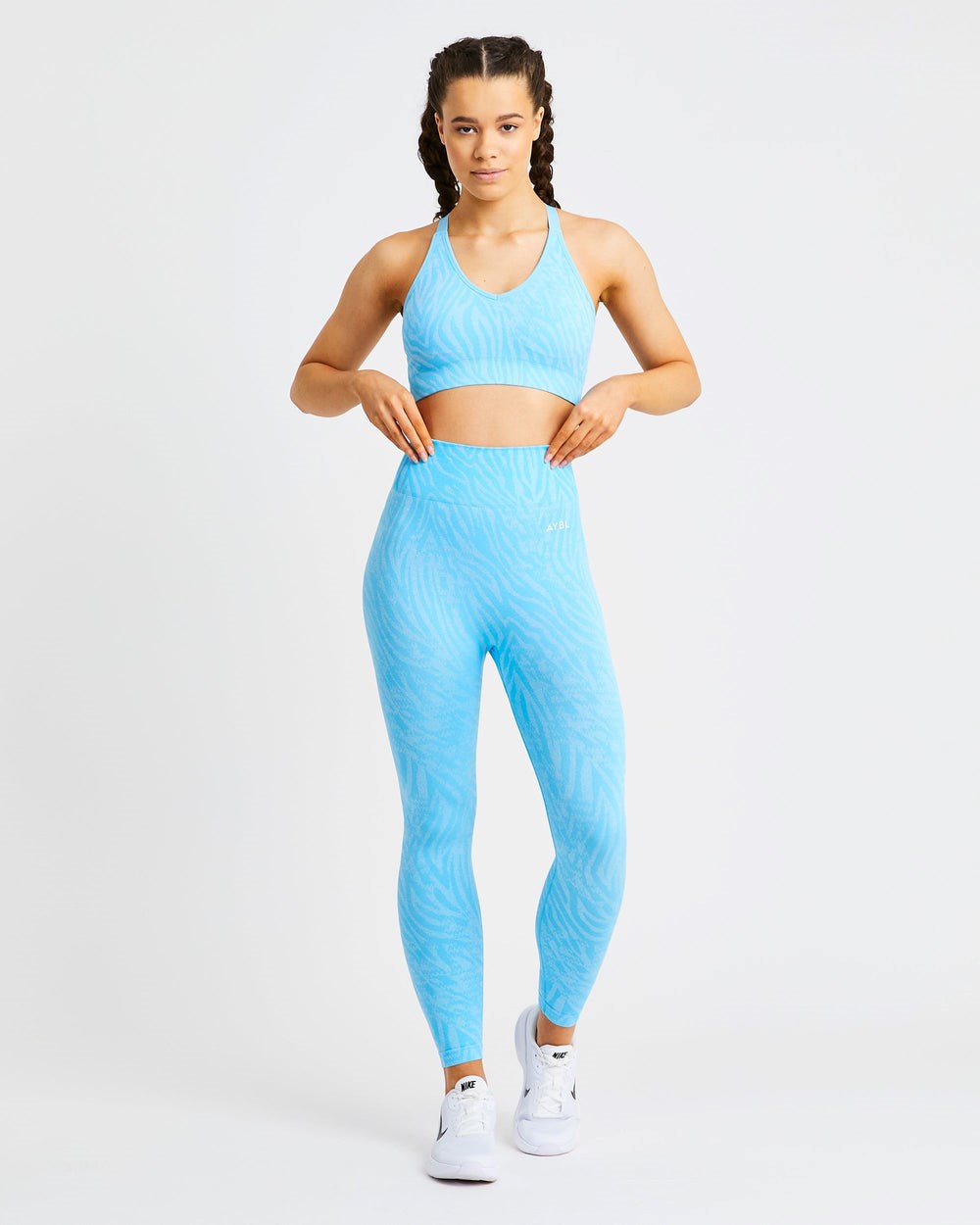 AYBL Evolve Animal Seamless Leggings Blau | 409-FZJCVE