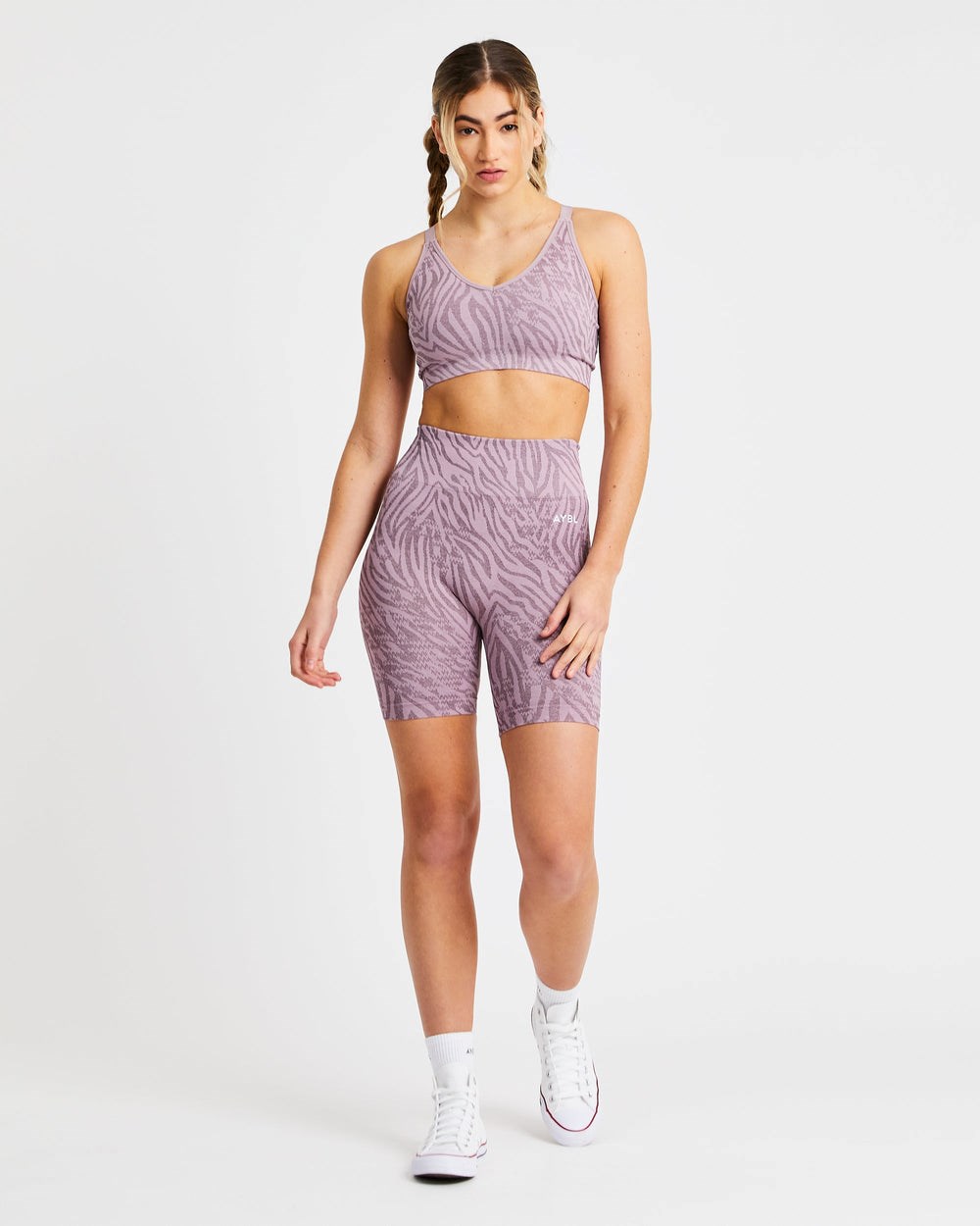 AYBL Evolve Animal Seamless Shorts Mauve Lilac | 284-EACXSW