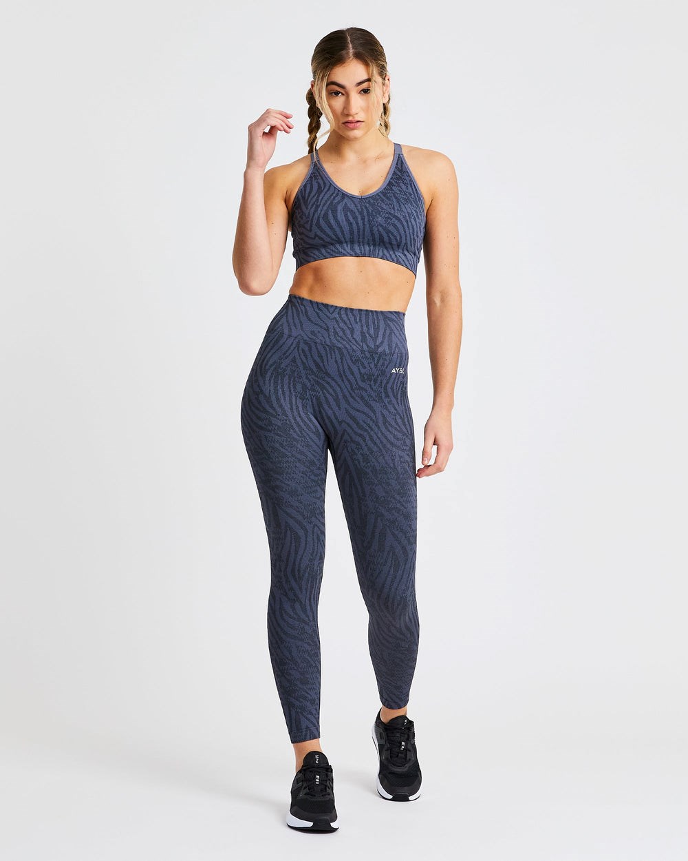 AYBL Evolve Animal Seamless Sports Bra Blau | 269-ZKXRAQ