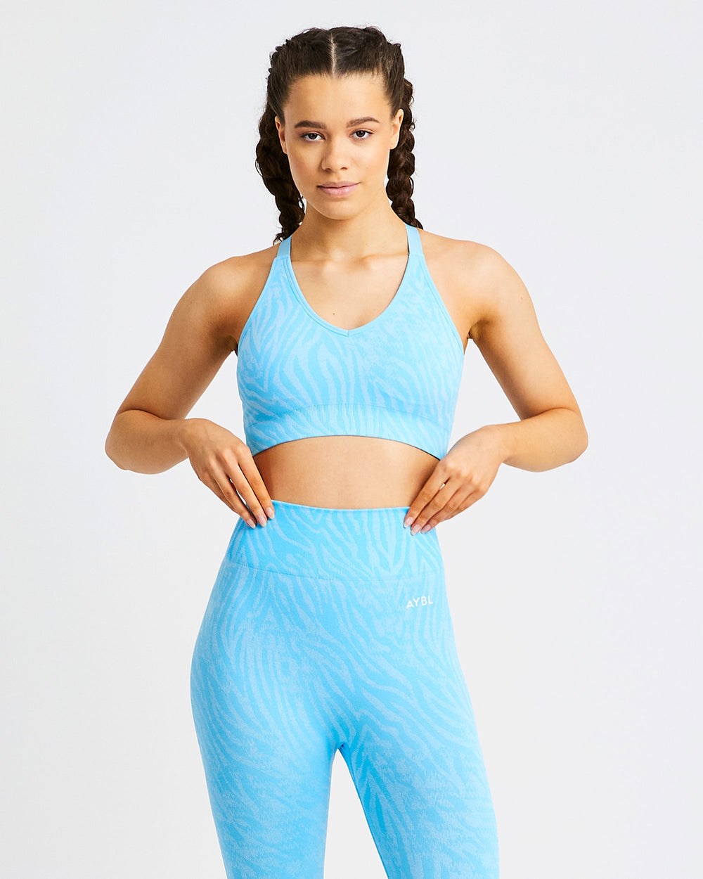 AYBL Evolve Animal Seamless Sports Bra Blau | 617-WJVAUC