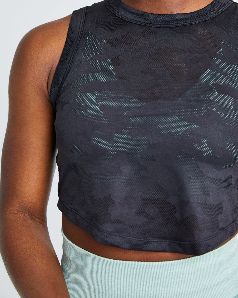 AYBL Evolve Camo Crop Vest Schwarz | 328-IOYJLX