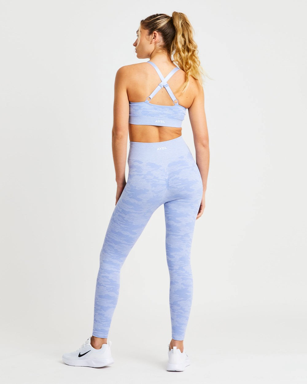 AYBL Evolve Camo Seamless Leggings Blau | 974-NQMCIR