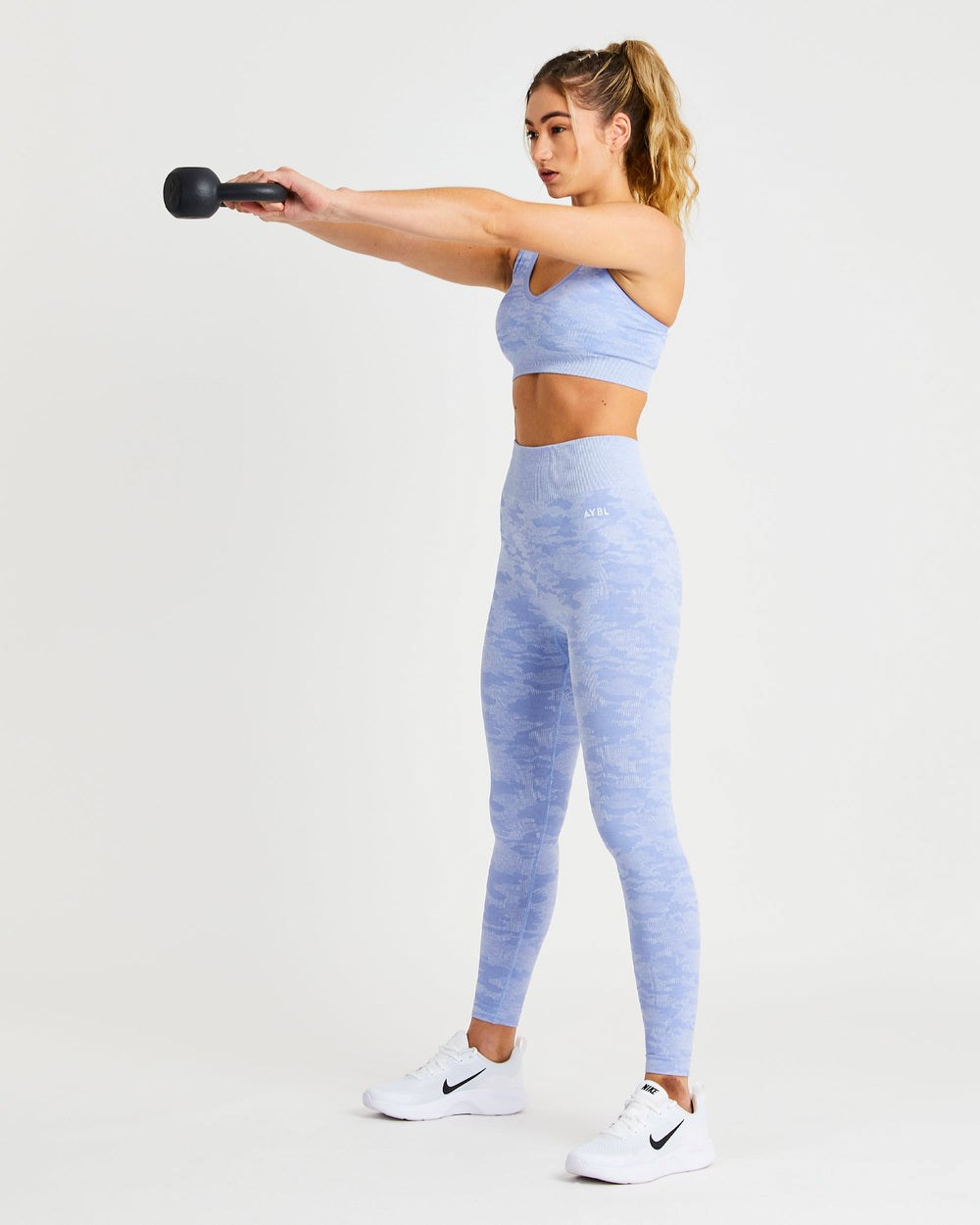 AYBL Evolve Camo Seamless Leggings Blau | 974-NQMCIR