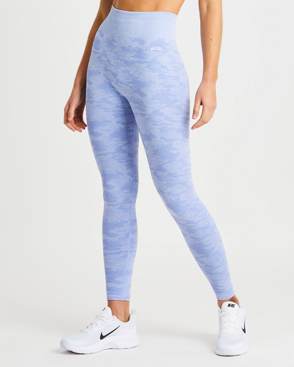 AYBL Evolve Camo Seamless Leggings Blau | 974-NQMCIR