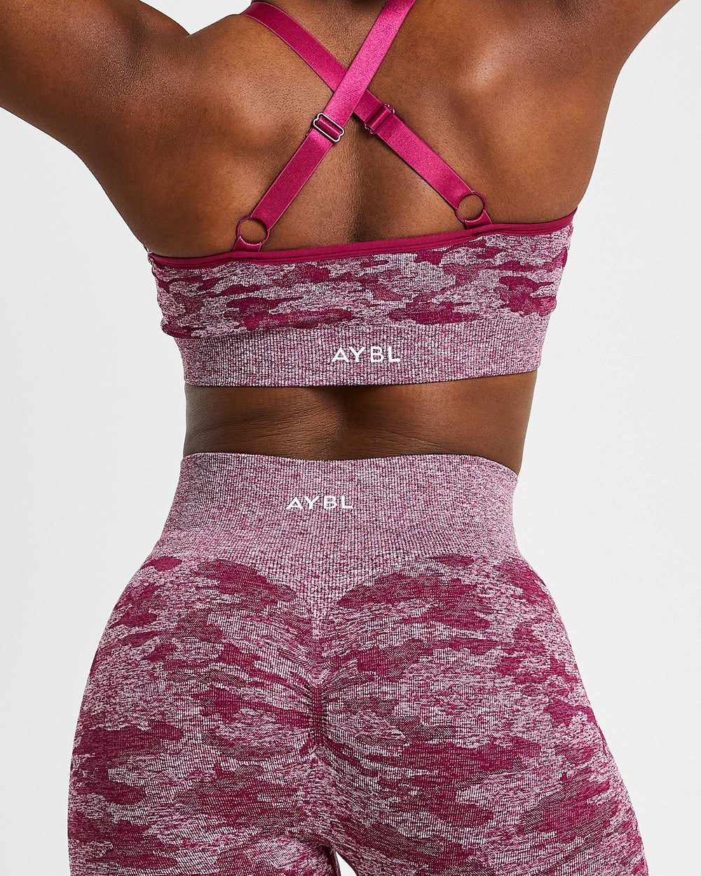 AYBL Evolve Camo Seamless Leggings Bordeaux | 206-TIUJVR