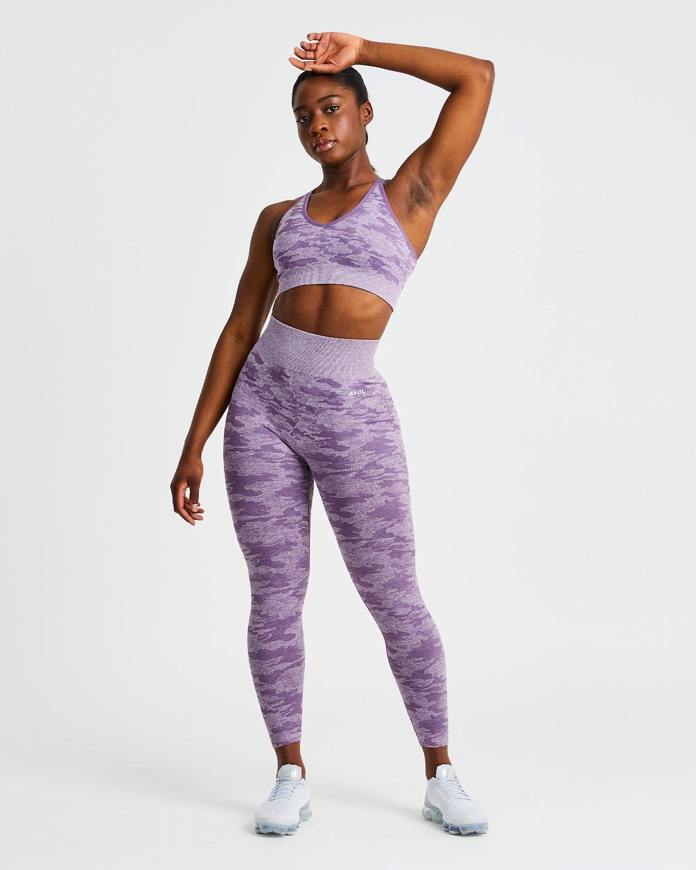 AYBL Evolve Camo Seamless Leggings Plum | 914-YCJOUG