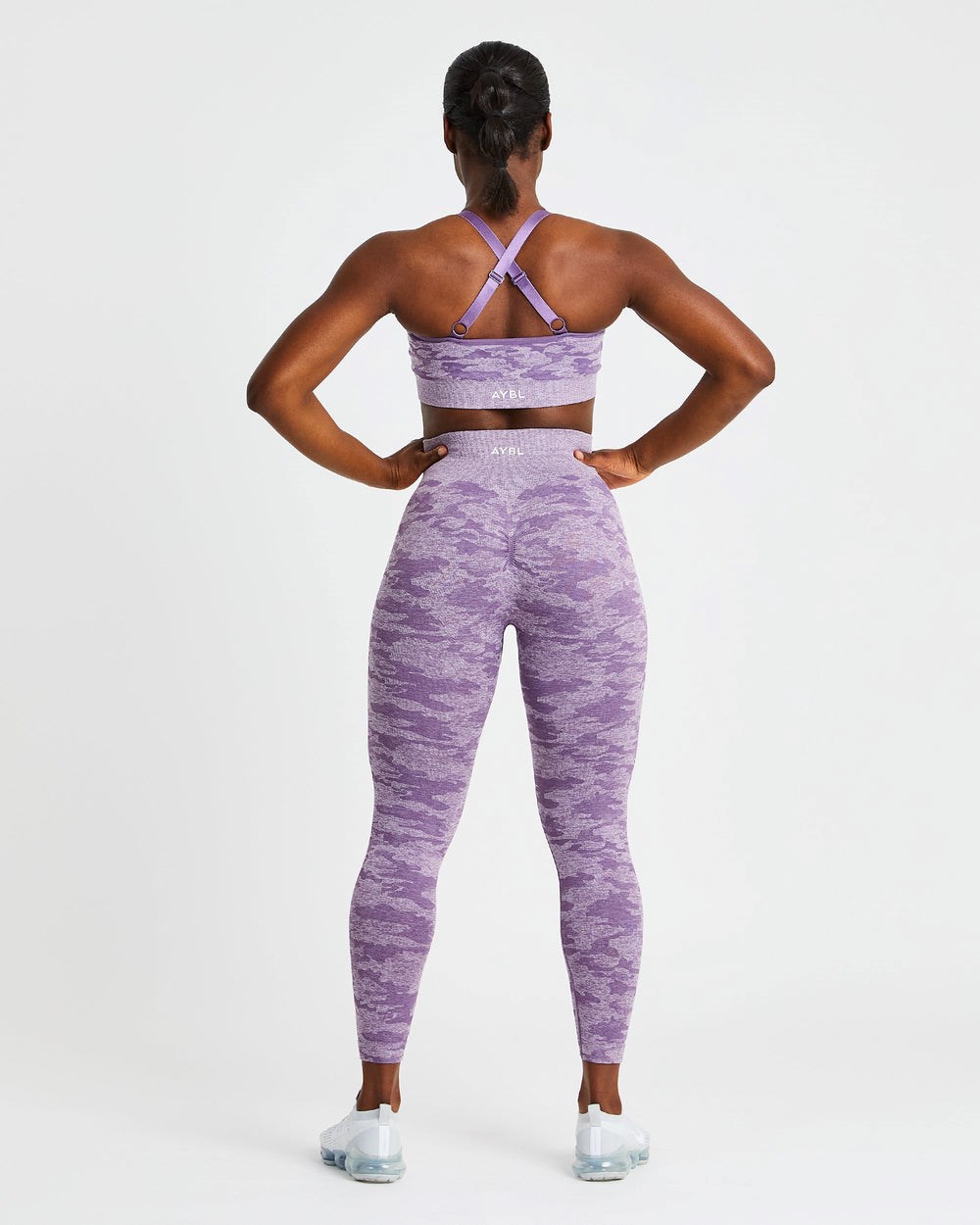 AYBL Evolve Camo Seamless Leggings Plum | 914-YCJOUG