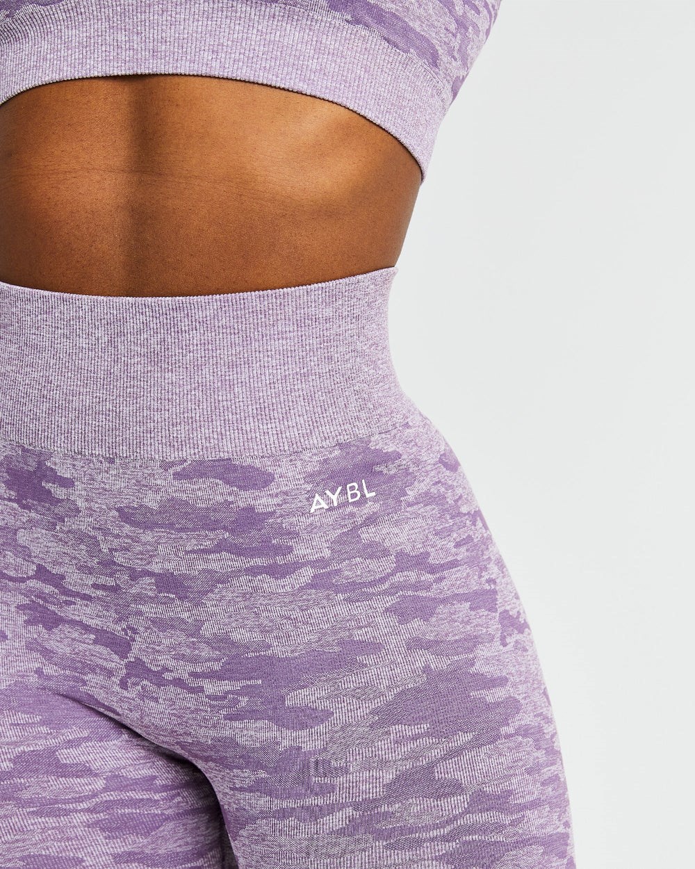 AYBL Evolve Camo Seamless Leggings Plum | 914-YCJOUG