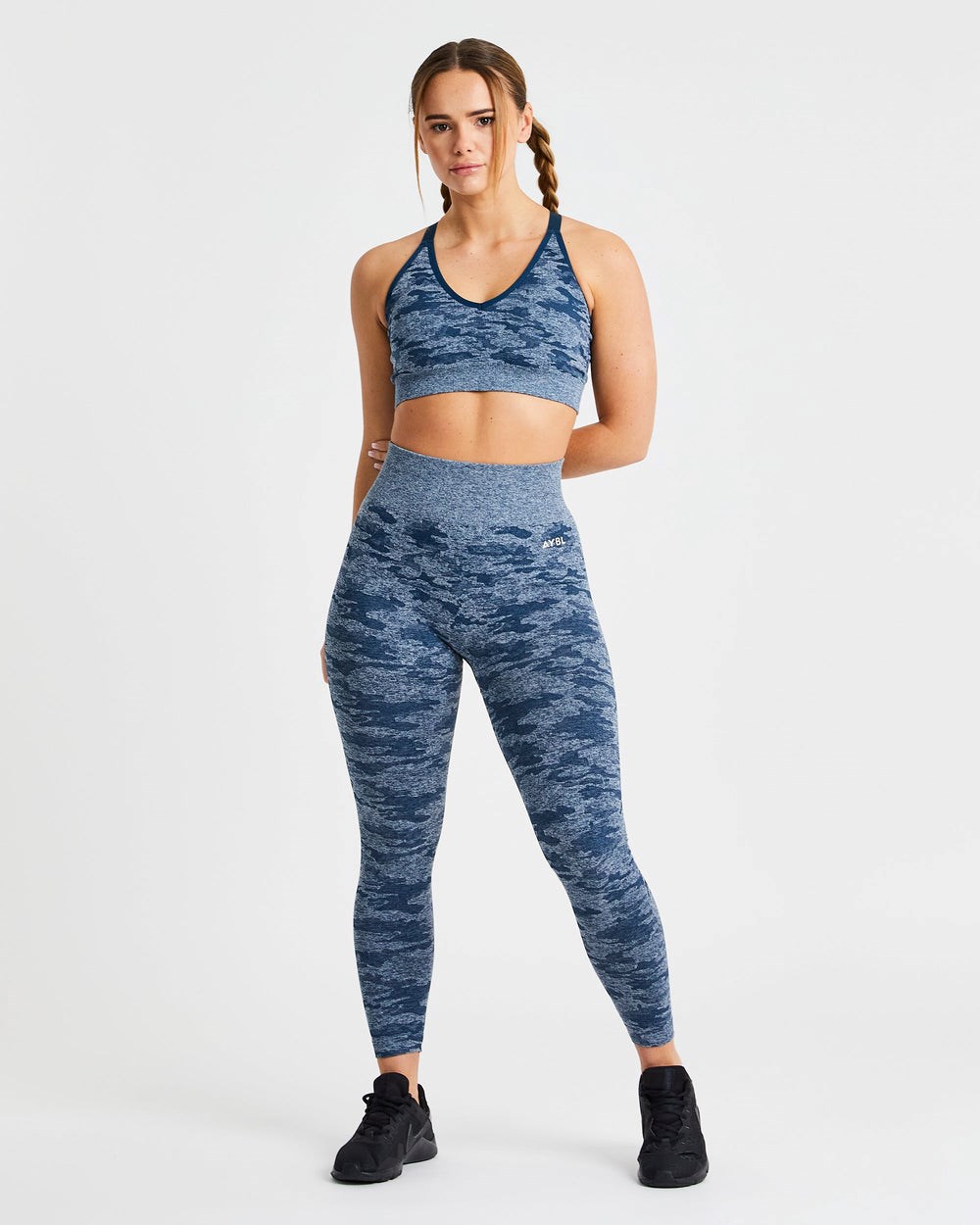 AYBL Evolve Camo Seamless Leggings Teal | 168-BUXWCJ