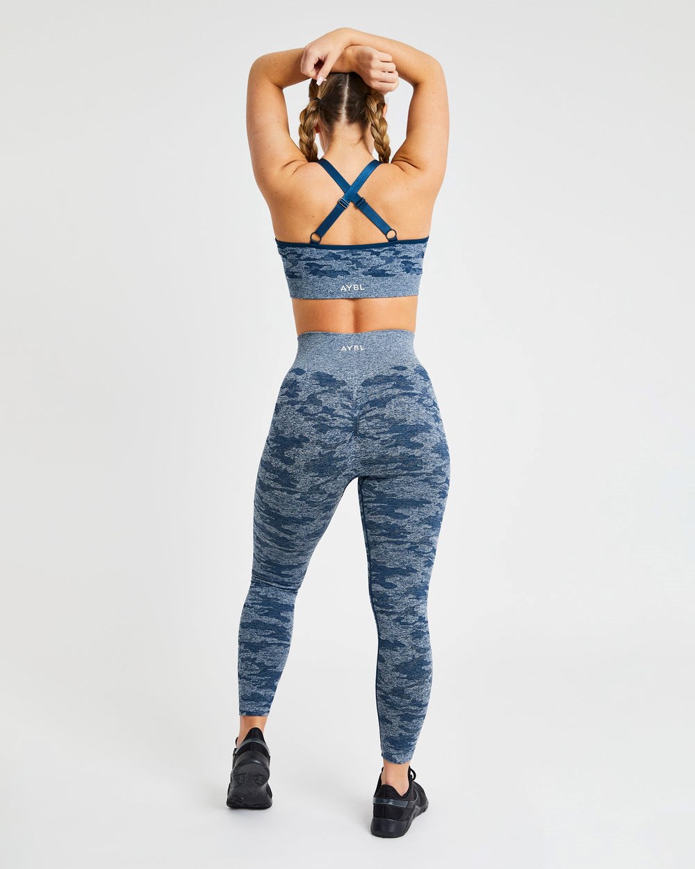 AYBL Evolve Camo Seamless Leggings Teal | 168-BUXWCJ