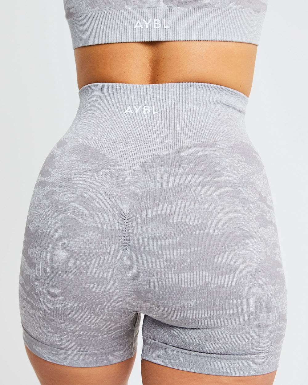 AYBL Evolve Camo Seamless Shorts Grau | 078-EPLHIY