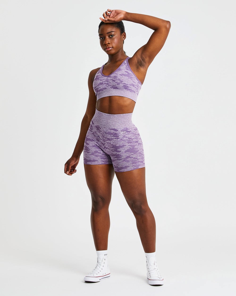 AYBL Evolve Camo Seamless Shorts Plum | 602-KWROGD