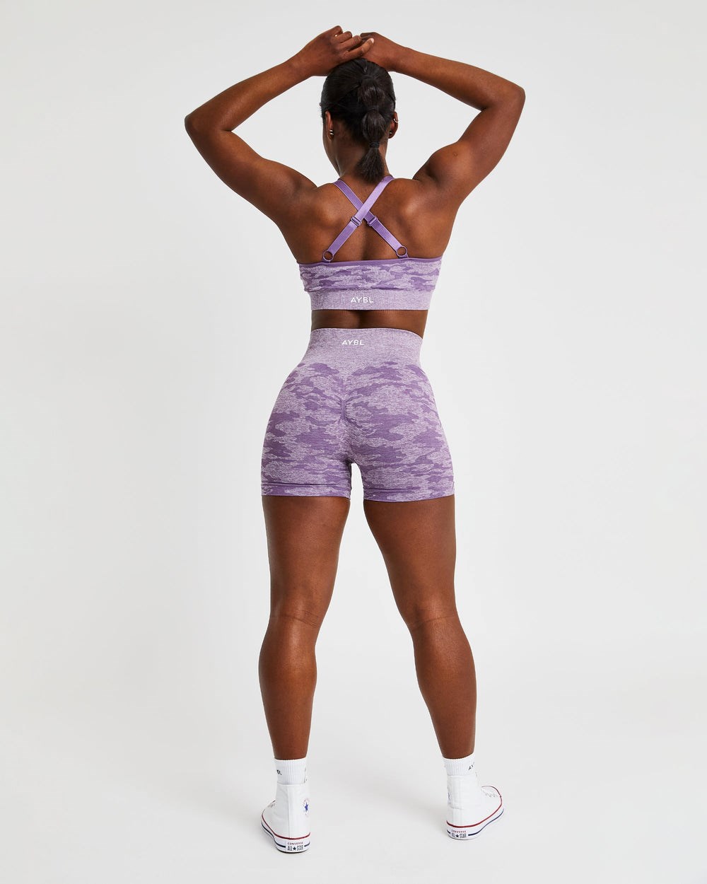 AYBL Evolve Camo Seamless Shorts Plum | 602-KWROGD