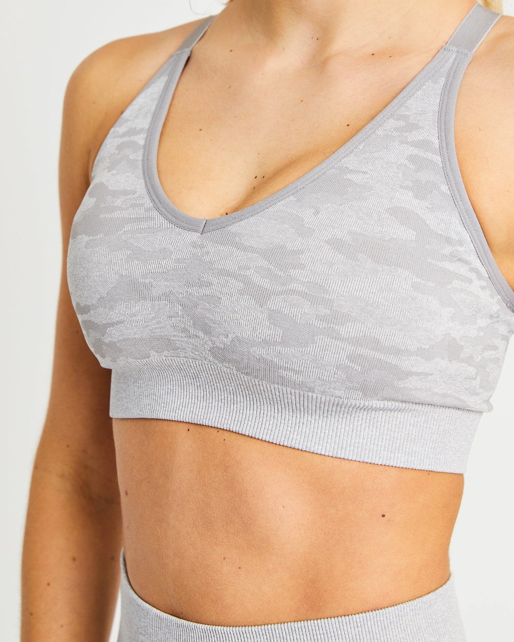 AYBL Evolve Camo Seamless Sports Bra Grau | 683-AOFZNK