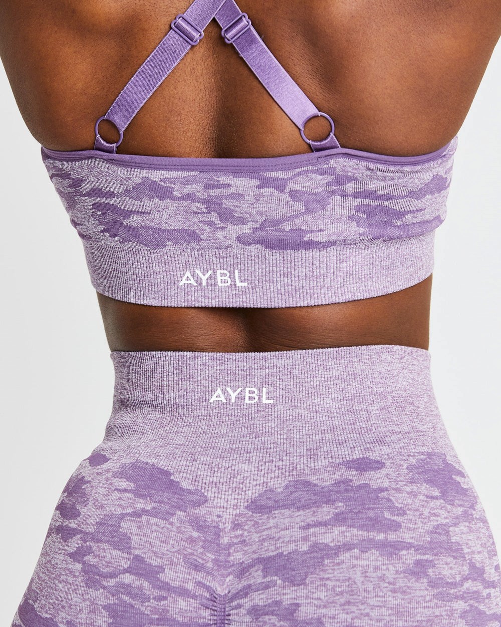 AYBL Evolve Camo Seamless Sports Bra Plum | 754-HXBISM