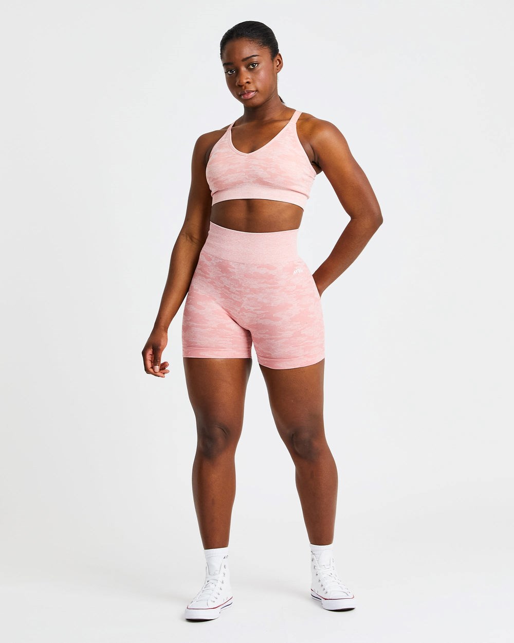 AYBL Evolve Camo Seamless Sports Bra Rosa | 697-PHXOYK